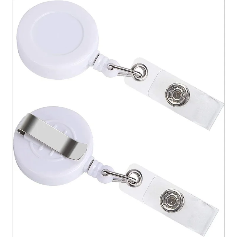 10 teile/los Versenkbare Lanyard Reel Strap Pull ID Karte Abzeichen Tag Clip Halter Krankenhaus Büro Favor Lächelndes Gesicht Karte halter – Detail 3