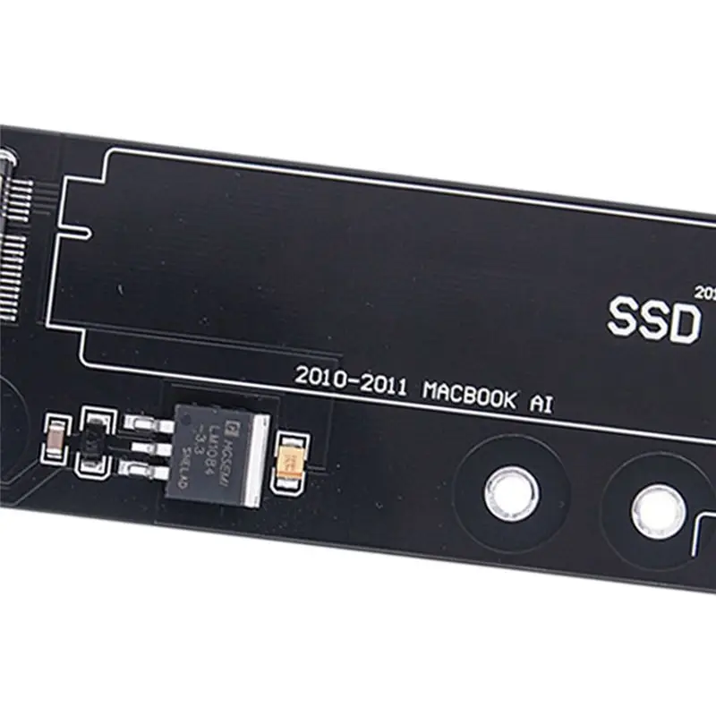 ABUO SSD to for SATA Converter Card for 2010 2011 for Mac Air 6+12 Pin A1369 A1370 A1375 A1377 Black Upgrade Adapter