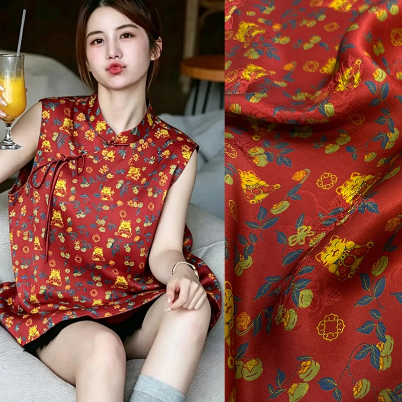 tissu-en-soie-hualuo-rouge-a-motifs-de-chats-largeur-114-cm-epaisseur-26-mm-pour-couture-diy-robes-d'ete-pyjamas-tissu-en-soie-douce-r7073