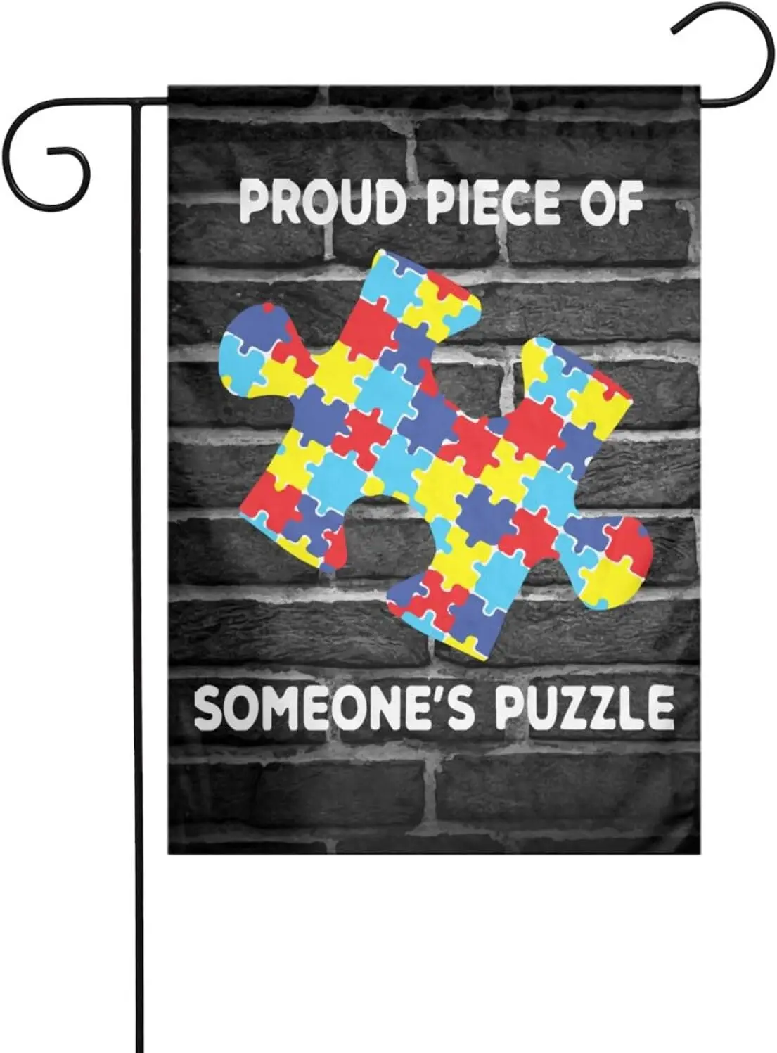 Proud Piece of Someone's Puzzle Autism Awareness Garden Flag Double-Sided Flags Banner For Outdoor House Decoration Patio La