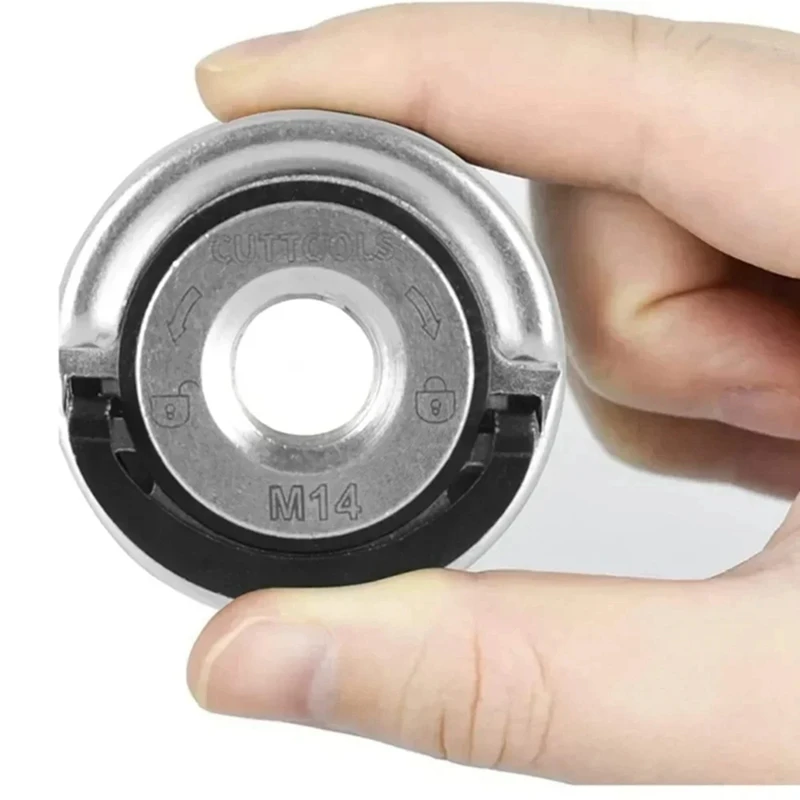 Self-Locking Pressing Plate Grinder Quick Release Flange Nut Power Chuck Tools Universal M14 Thread Angle Grinder
