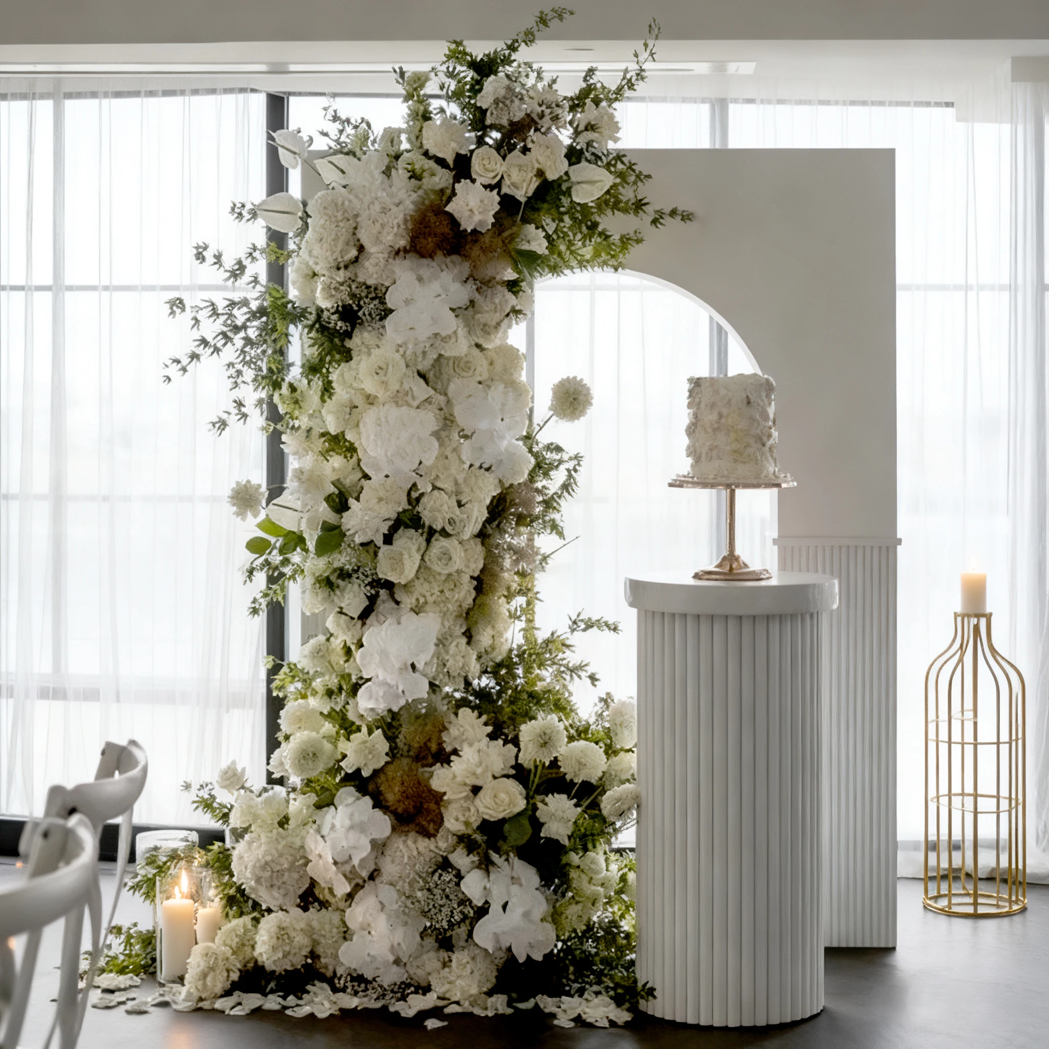 Factory Wholesale Wedding Synthetic Flowers Arch For Wedding Birthday Decorative Artificial Flower Arch