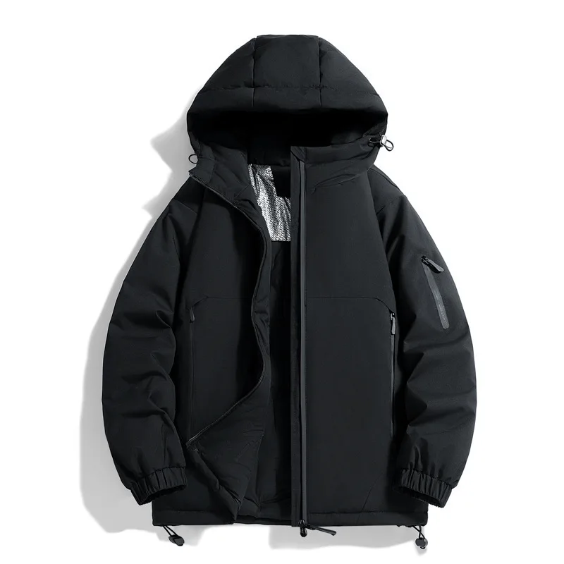 Men's Winter Graphene Cotton Jacket Windproof Waterproof Thick Warm Hooded for Outdoor Mountain Climbing And Hiking