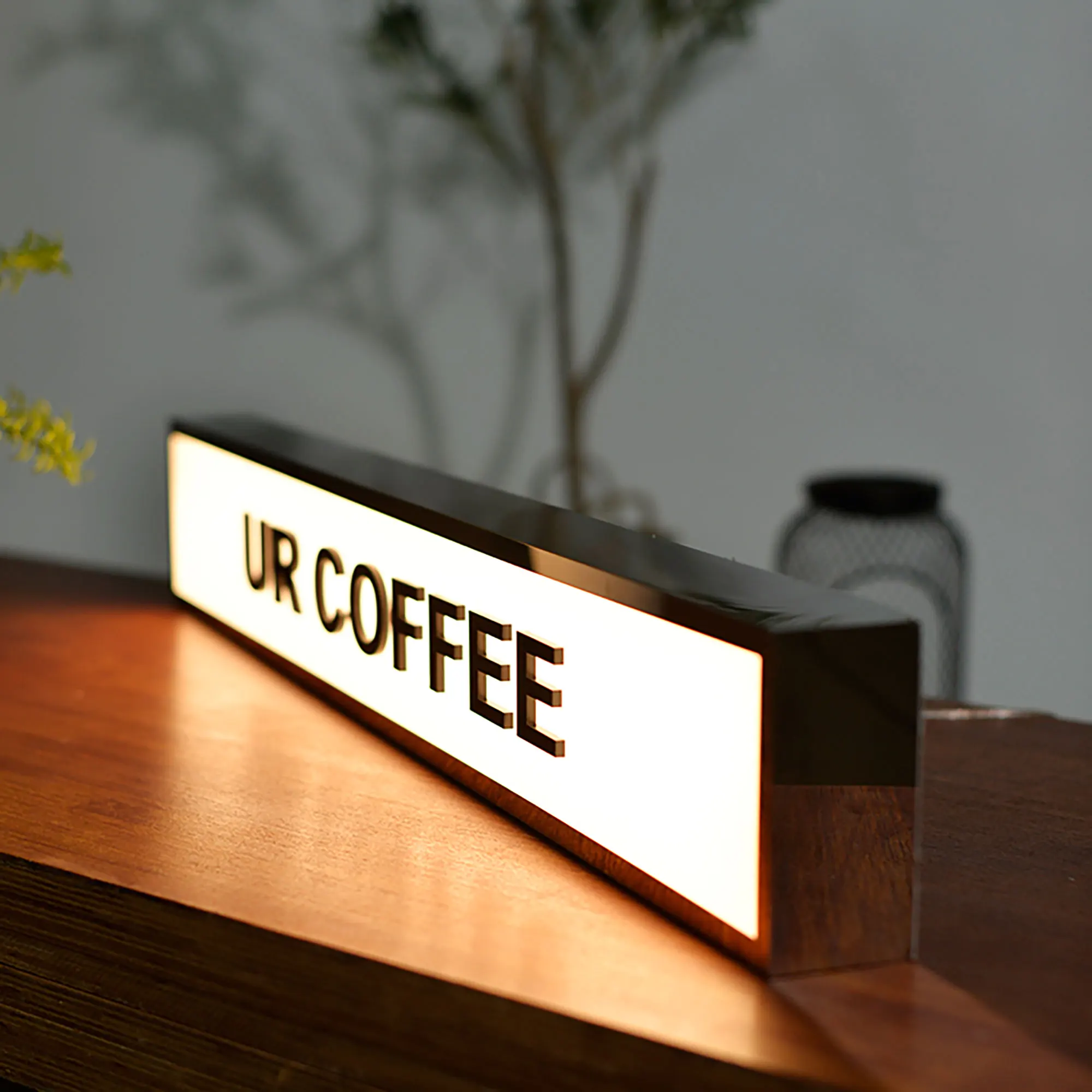 

New Style Waterproof Advertising Coffee Shop LED Light Box Rectangle Front Luminous Acrylic Lightbox Aluminium Frame