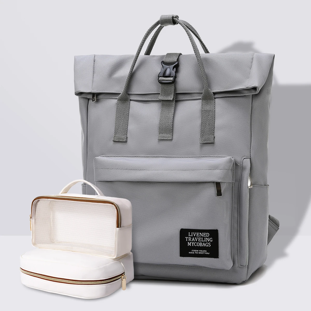 NONE Schulrucksack für Studentinnen mit Großer Kapazität 2026 Neuer Nischen-Notebook-Rucksack 14-Zoll-Computertasche Mädchen-Rucksack 6