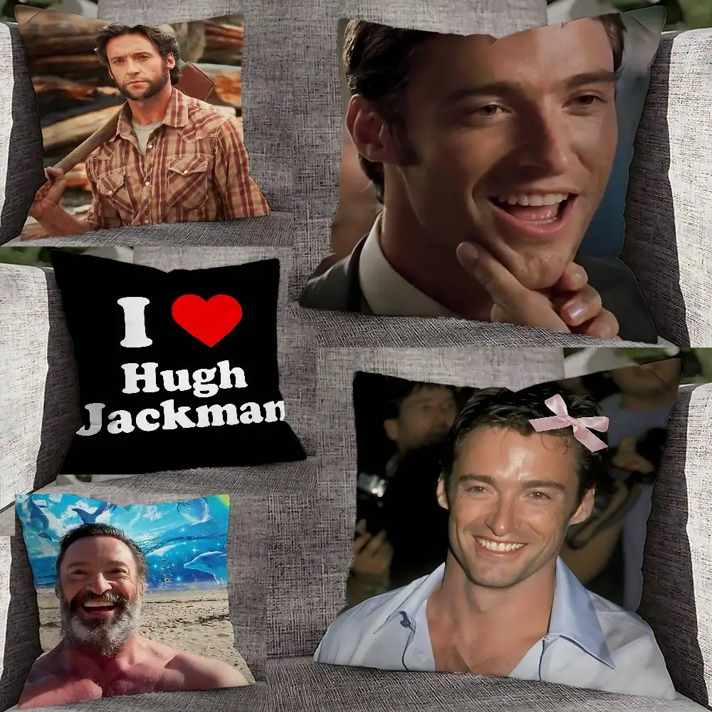 

H-Hugh J-Jackman Pillow Case For Sofa Decor Car Office Room Printing Cushion Cover Decorations and Protector