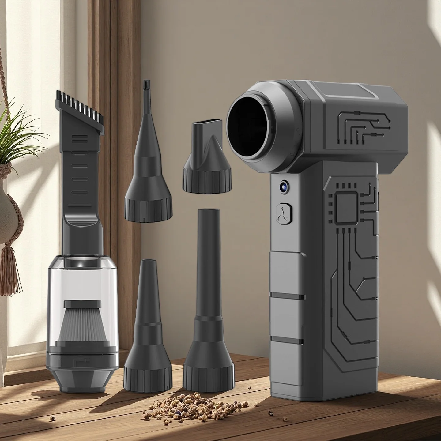 

40 мм беспроводной струйный вентилятор 1000000 об/мин бесщеточный двигатель турбо воздуходувка автомобильный пылесос освещение уличный портативный вентилятор