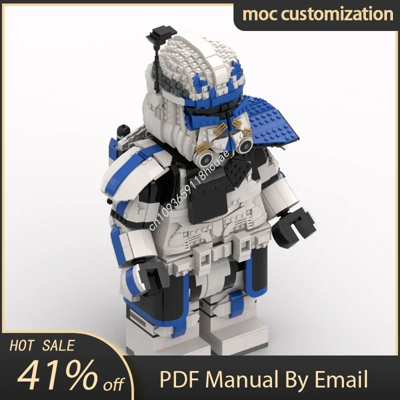 

2664 шт., Moc Star Battle, капитан Рекс, фаза 2 мегафигурки, модель, строительные блоки, кирпичи, сделай сам, креативная сборка, игрушки, детский праздничный подарок