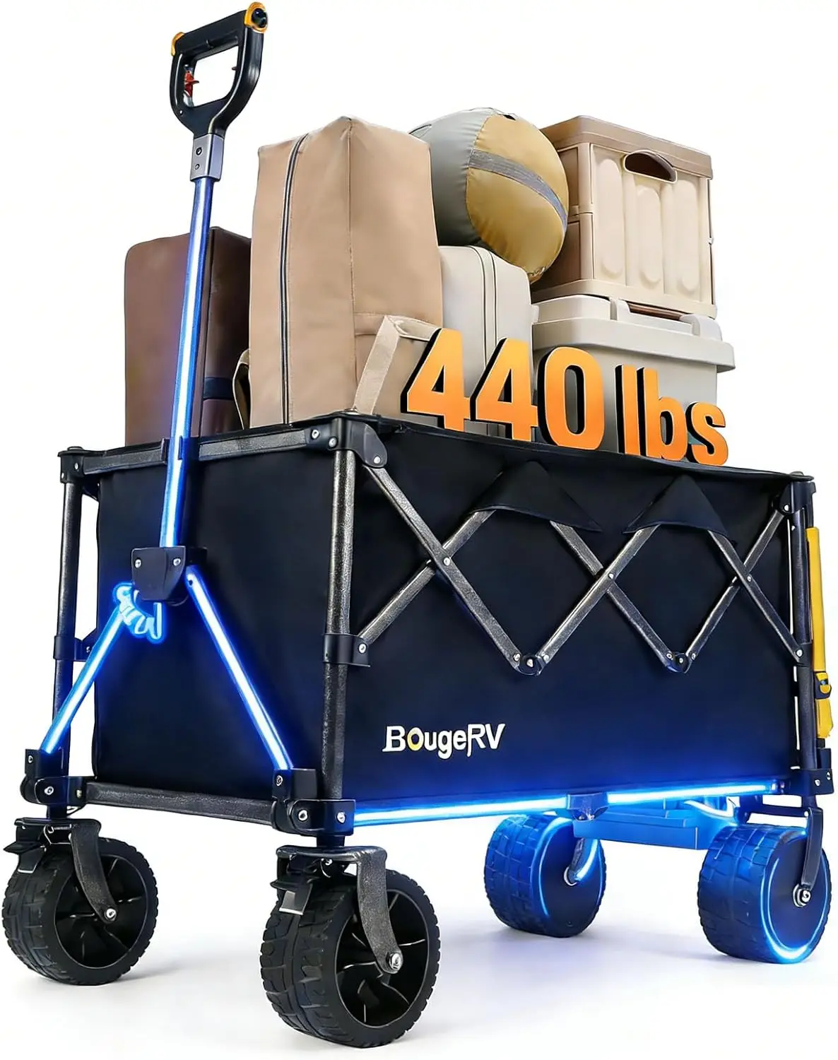 

Motor Driven Foldable Wagon Outdoor Garden Cart Camping Utility Wagon