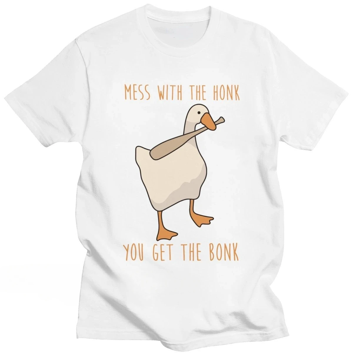 Cheavyweight streetwear Fashion Men TShirts Funny Untitled Goose Game Tops men Loose Tee Mess With Honk You Get The Bonk T-shirt