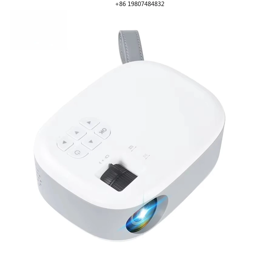Portable Pocketable Mini WiFi Projector LED LCD Smart Beamer Mirror Cast Home Theater Movie 1080P Built-in Speakers 100 Lumens