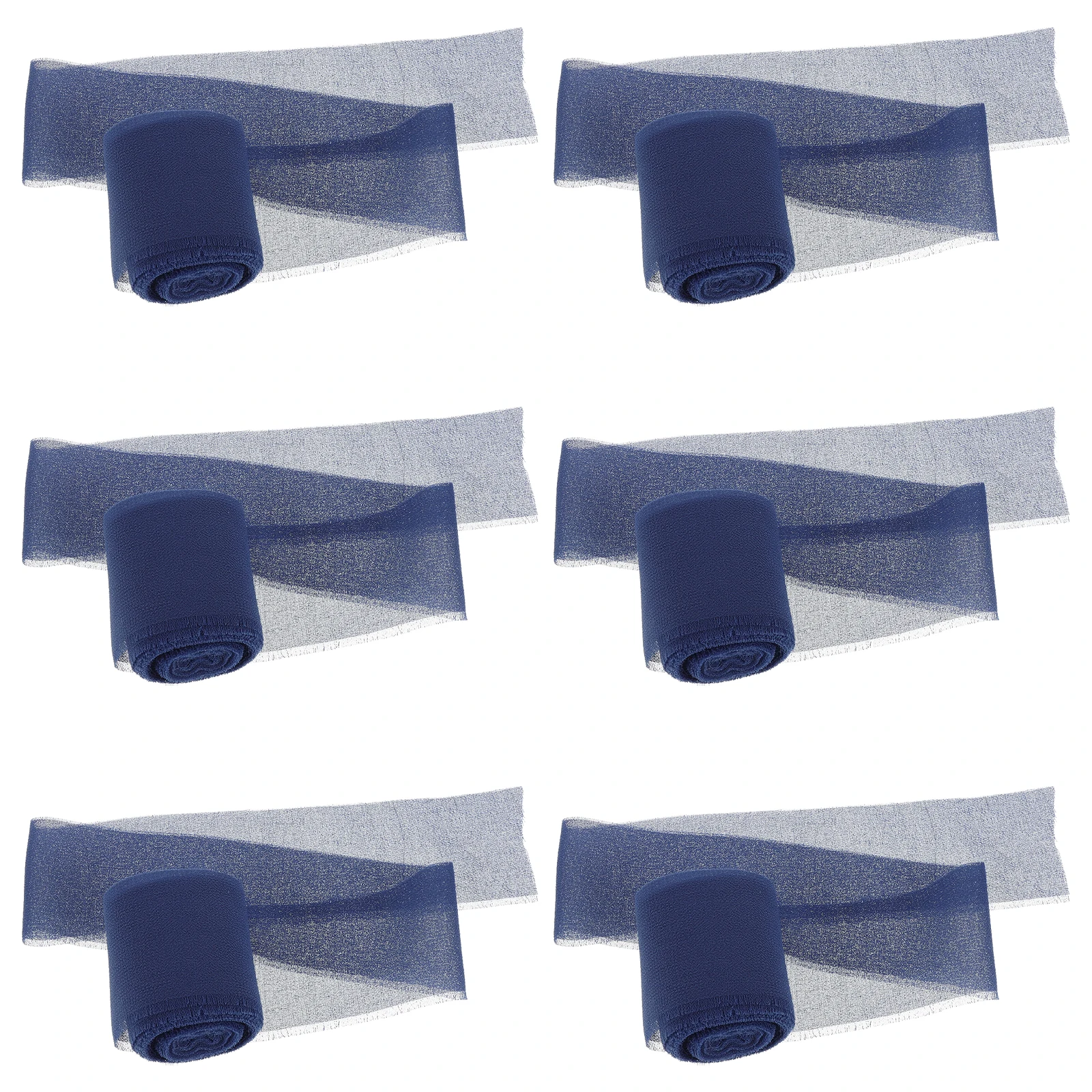 

6 Rolls Gift Packing Ribbon Bouquet Wrapping Holding Flowers Chiffon Tulle Satin Ribbons