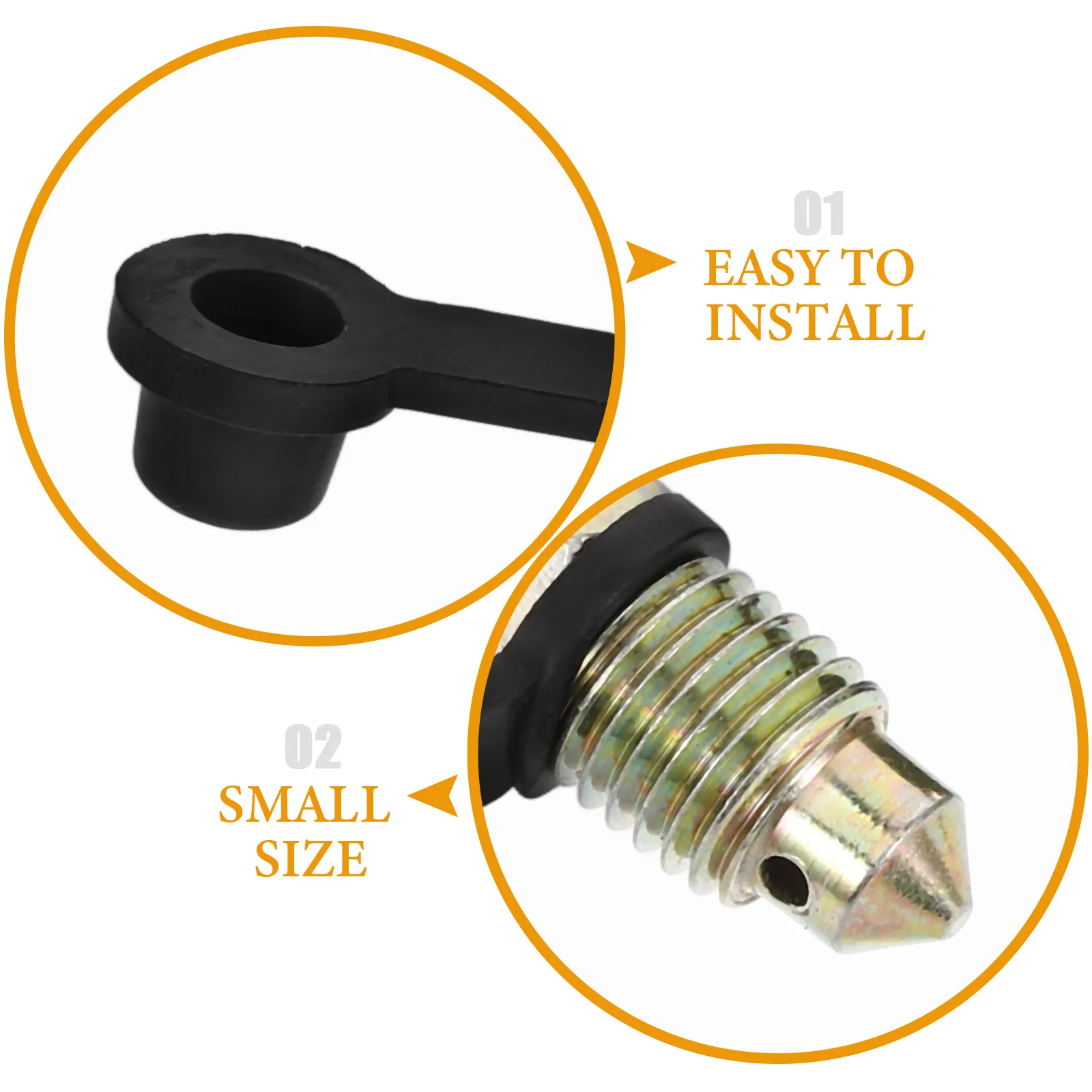

2pcs Motorcycle Disc Brake Bleeder Screws with Caps Drain Oil Adapter Dust Proof Rubber Caps Kit for