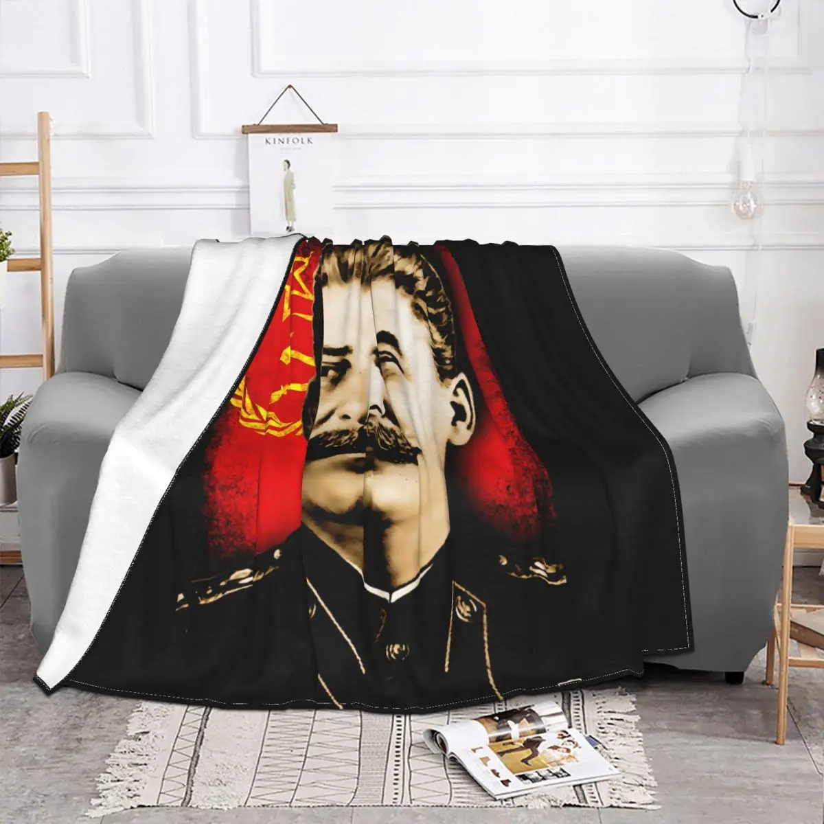 Allied Nations Joseph Stalin Blanket Warm Fleece Soft Flannel USSR Communist Russia Throw Blankets for Bedding Sofa Car Spring