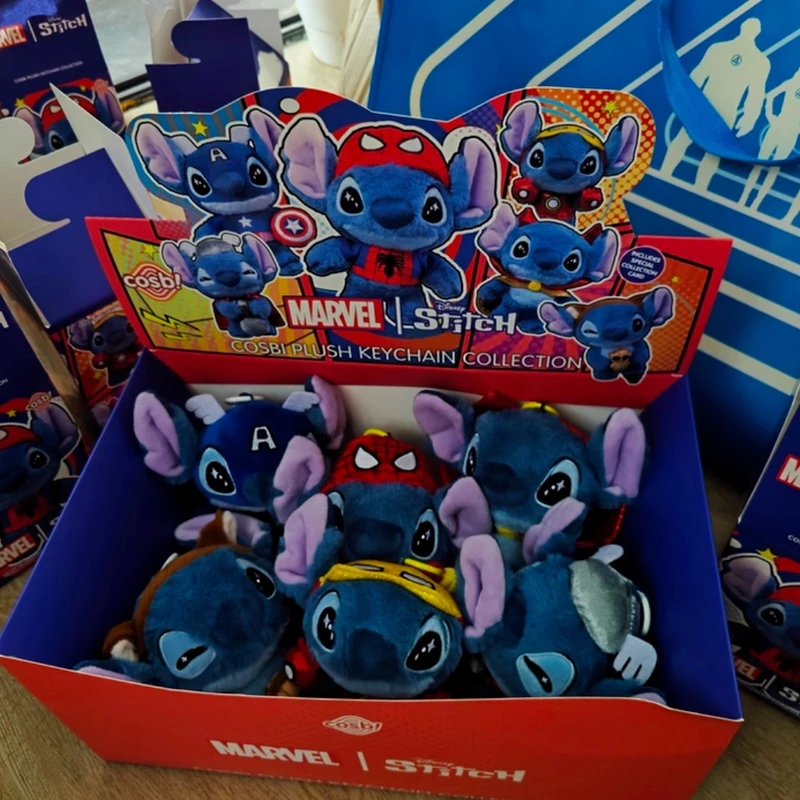 

Toptoy натуральная Disney Stitch Cosbi Человек-паук плюшевая слепая коробка кулон милая сумка украшение кулон Diy брелок подарок для пары