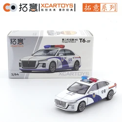 XCARTOYS 1/64 Second-generation Hongqi H5- Public Security Car Alloy Vehicle Diecast Metal Model Kids Xmas Gift Toys for Boys