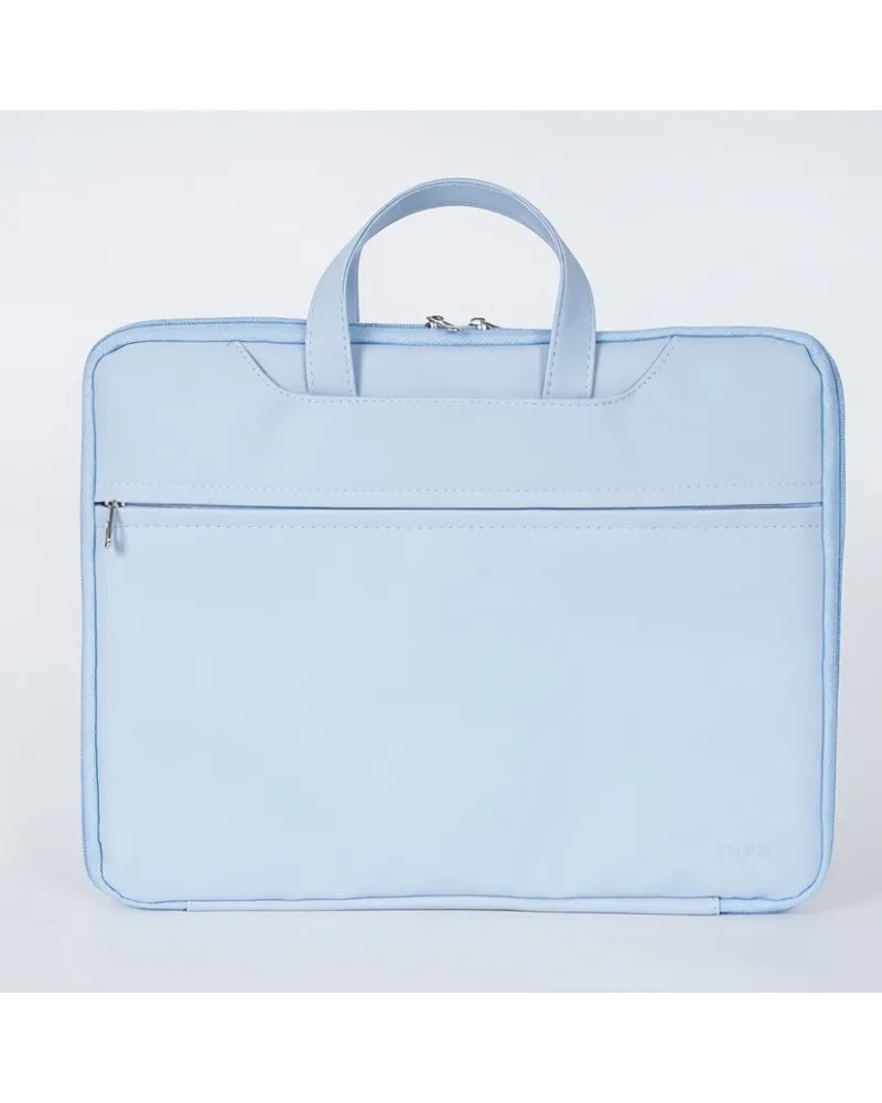 

Simple Business Gray Laptop Briefcase Fully Open And Closed Design Unisex