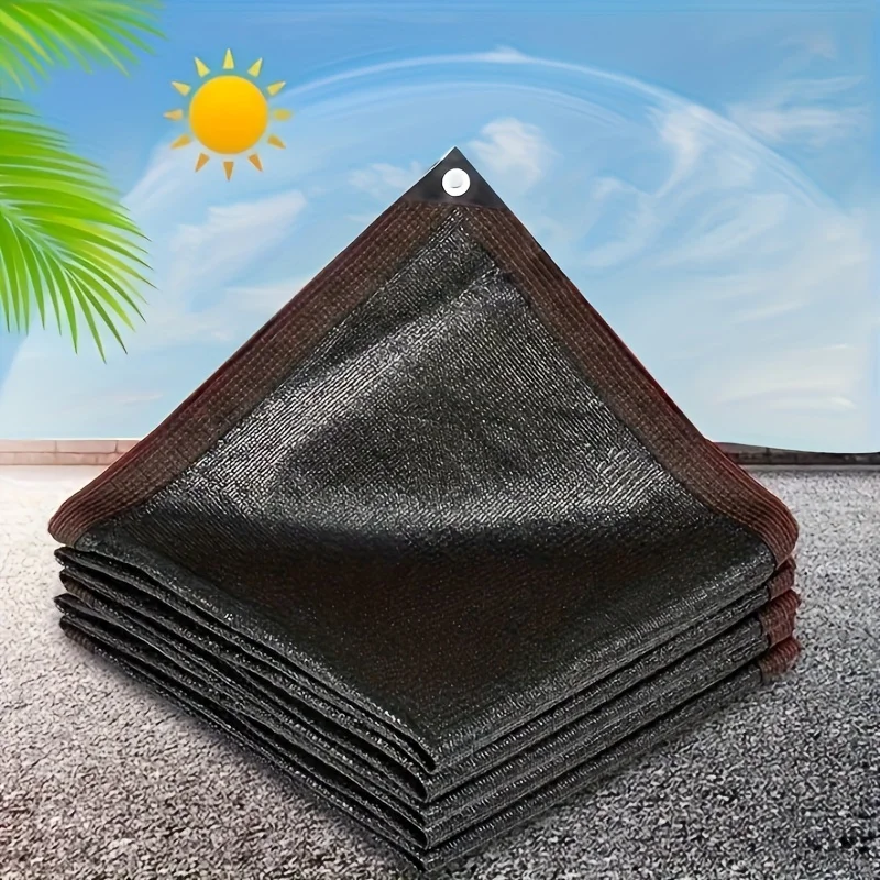Black Shade Cloth Sunblock Mesh Cover Taped Edge With Grommets, Sun Net For Pergola, Plants Greenhouse, Gardens, Patio, Canopy