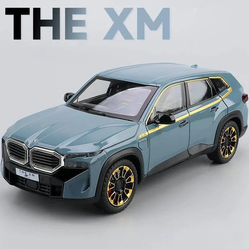 1:24 Alloy Metal Diecast Model Car Compatible With BMW XM Off Road SUV Home Trendy Ornaments Collection Hobby Birthday Gift Toy