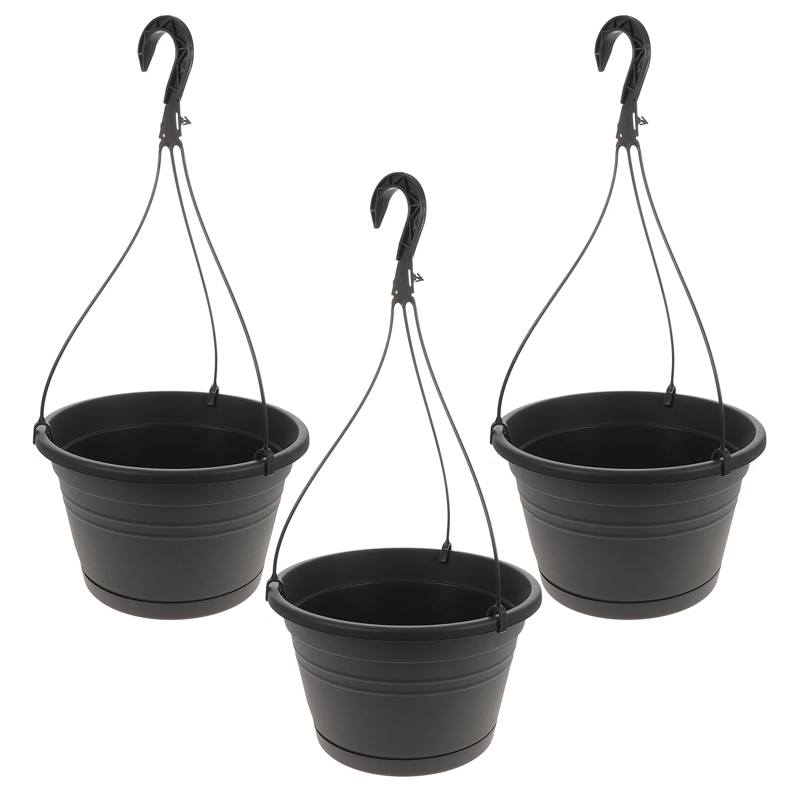 

3 Pcs Hanging for Outdoor Plants Baskets Chains Flowerpot Pots Planter Yard Garden The Fence Plastic