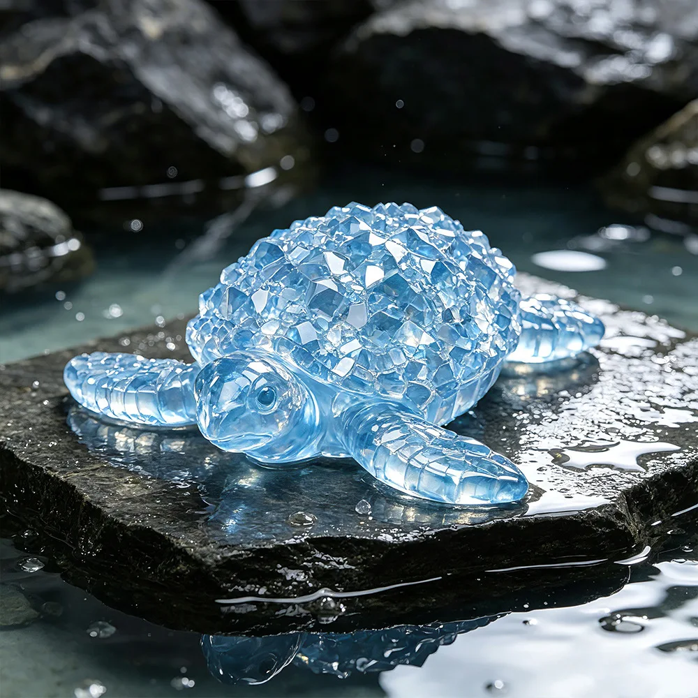 Diamond Cut Healing Sea Turtle Silicone Mold Ocean Animal Crystal Epoxy Casting DIY Epoxy Resin Candle Plaster Summer Decor Gift - view 4