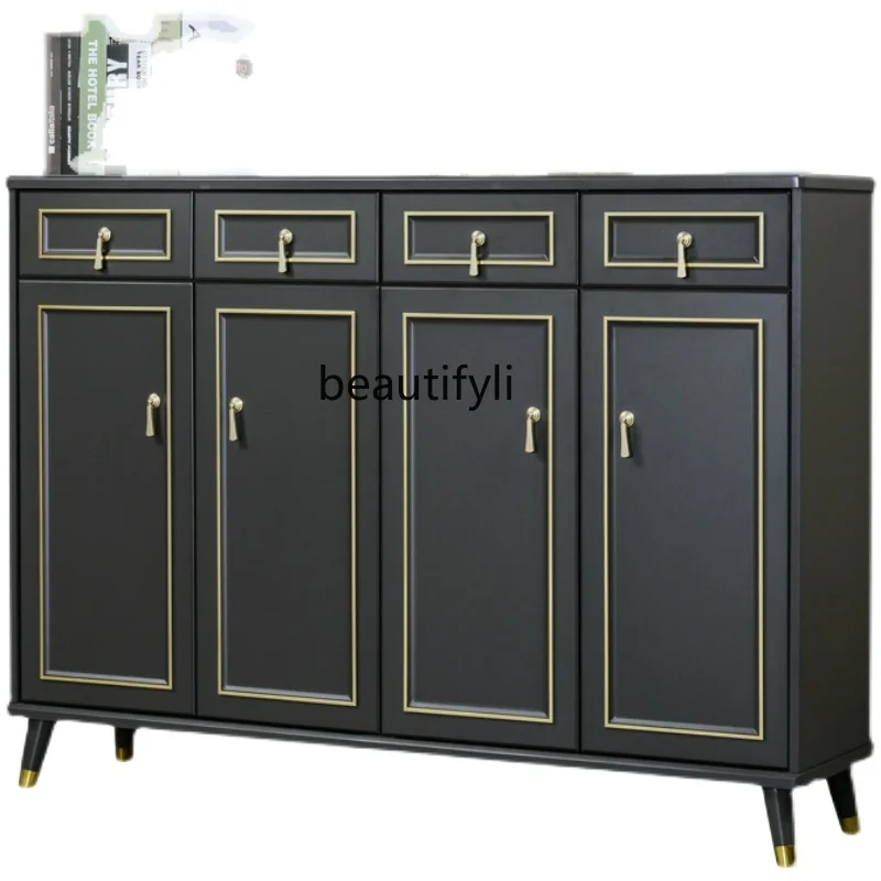 

zq Shoe Cabinet Light Luxury Entrance Cabinet Large Capacity Doorway Living Room Hallway Locker Hall Cabinet