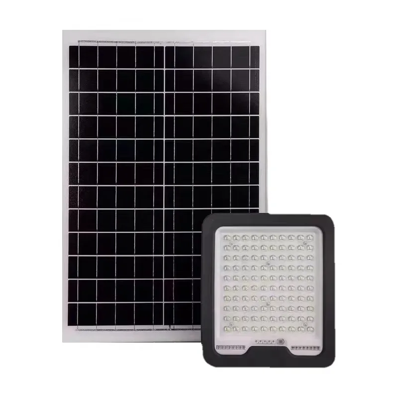 LED Power Supply Aluminum Outdoor Waterproof IP Solar Flood Light 6000K Remote Control for Warehouse
