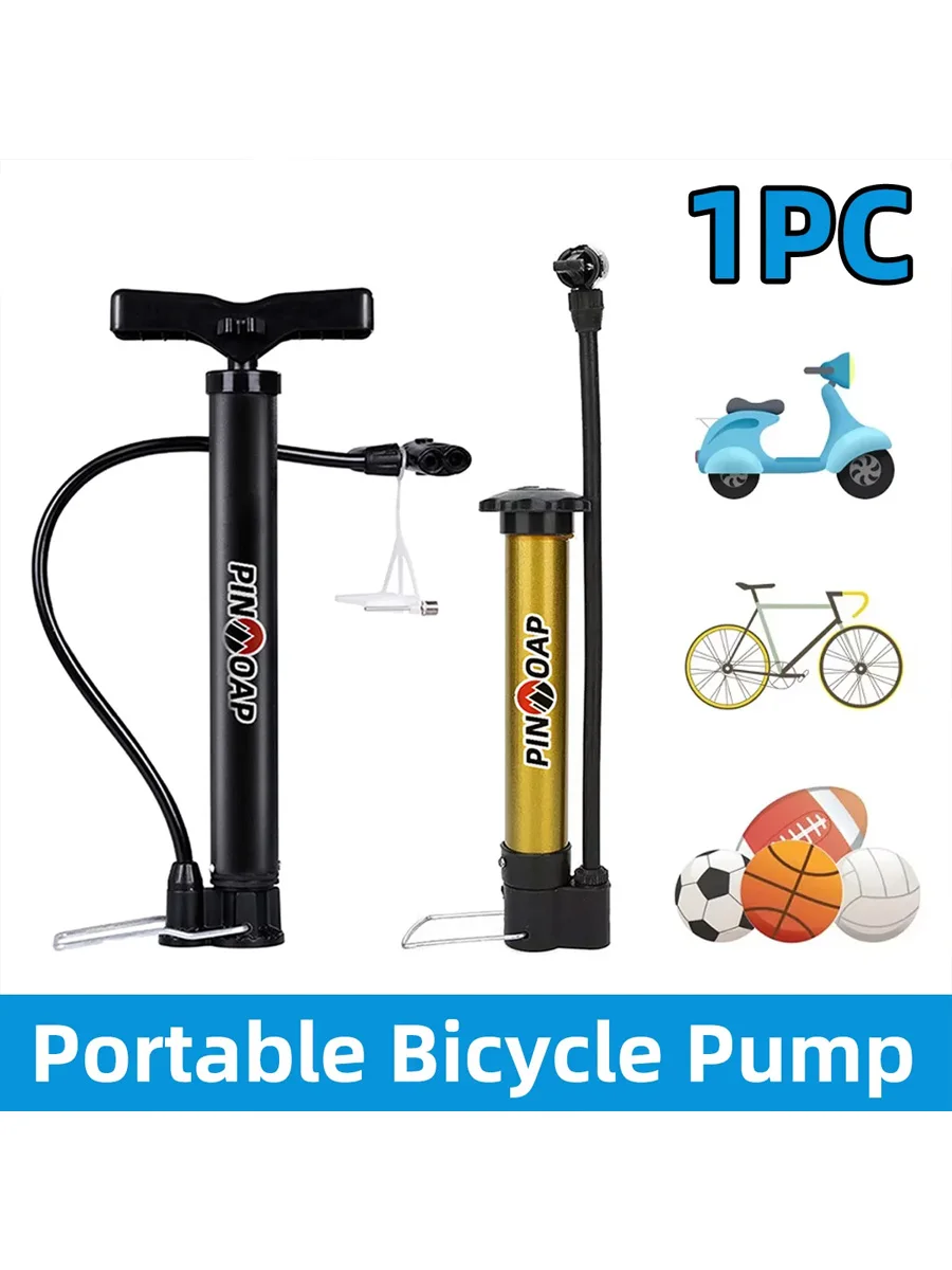 AliExpress NONE 1PC Bicycle Inflator Pump Portable Pedal Inflator Pump T-Shaped Handle Highway Mountain Bike Tire Inflator Bicycle Accessories