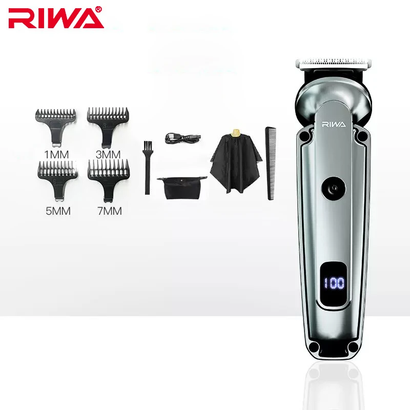 Riwa-Tondeuse à cheveux professionnelle pour hommes, machine à raser, salon de coiffure, coupe-cheveux, tondeuse, RE-6325