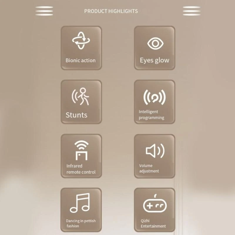 원격 제어 로봇 장난감 Rc 개 춤 로봇 장난감 어린이를위한 동물 미니 애완견 로봇 선물을 모방 6-10 세 15UB