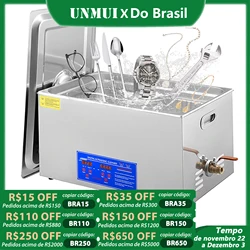 Unmui-Limpador Ultrassonico Digital Com Aquecimento, Alta Frequência Cuba Ultrassônica, Aço inoxidável Ultrassom Limpeza, 220v 40khz