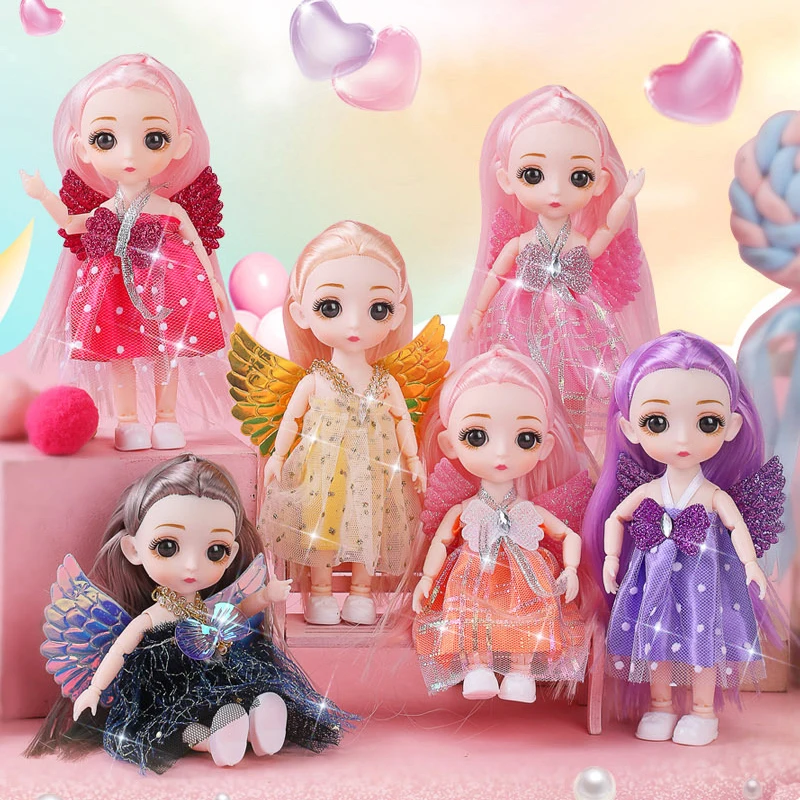 16cm Cute Fashion Doll For Girls Children's Princess BJD Doll 23 Joints Movable Kawaii Toys Kids Play House Toys Birthday Gift