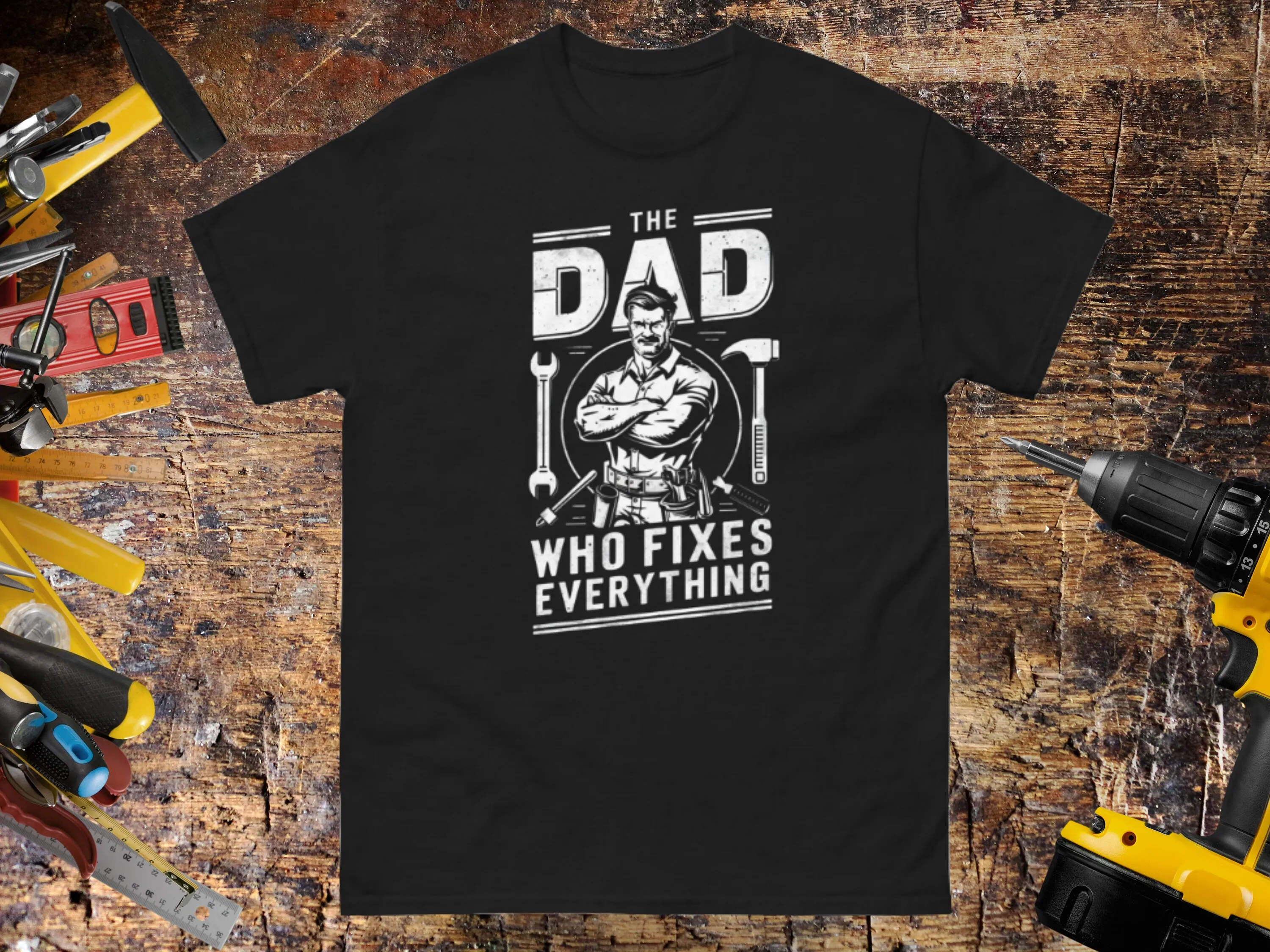 Funny Diy Dad T Shirt Workshop Handyman Birthday For Present Lover Handy Man Garage