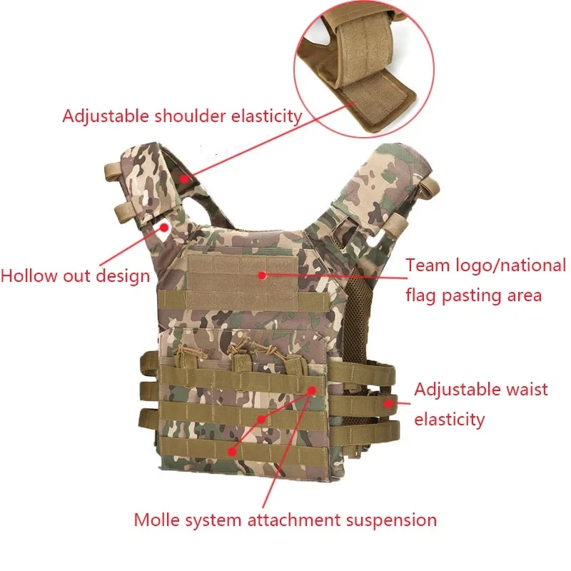 Taktische Weste wasserdichte Oxford Stoff Jagd bekleidung Outdoor-Kampf multifunktion ale verstellbare Weste leichte Weste Ausrüstung