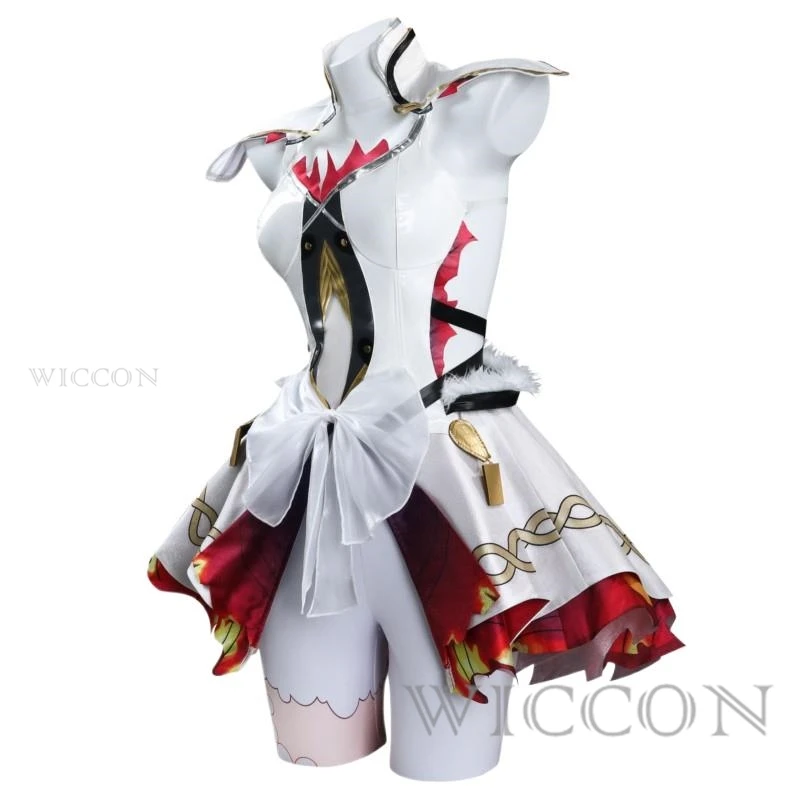 Game Wuthering Waves Kostuum Chun Cosplay Kostuum Zoete Uniform Jurk Volledige Set met Prop Halloween Rollenspel Kleding XXXL