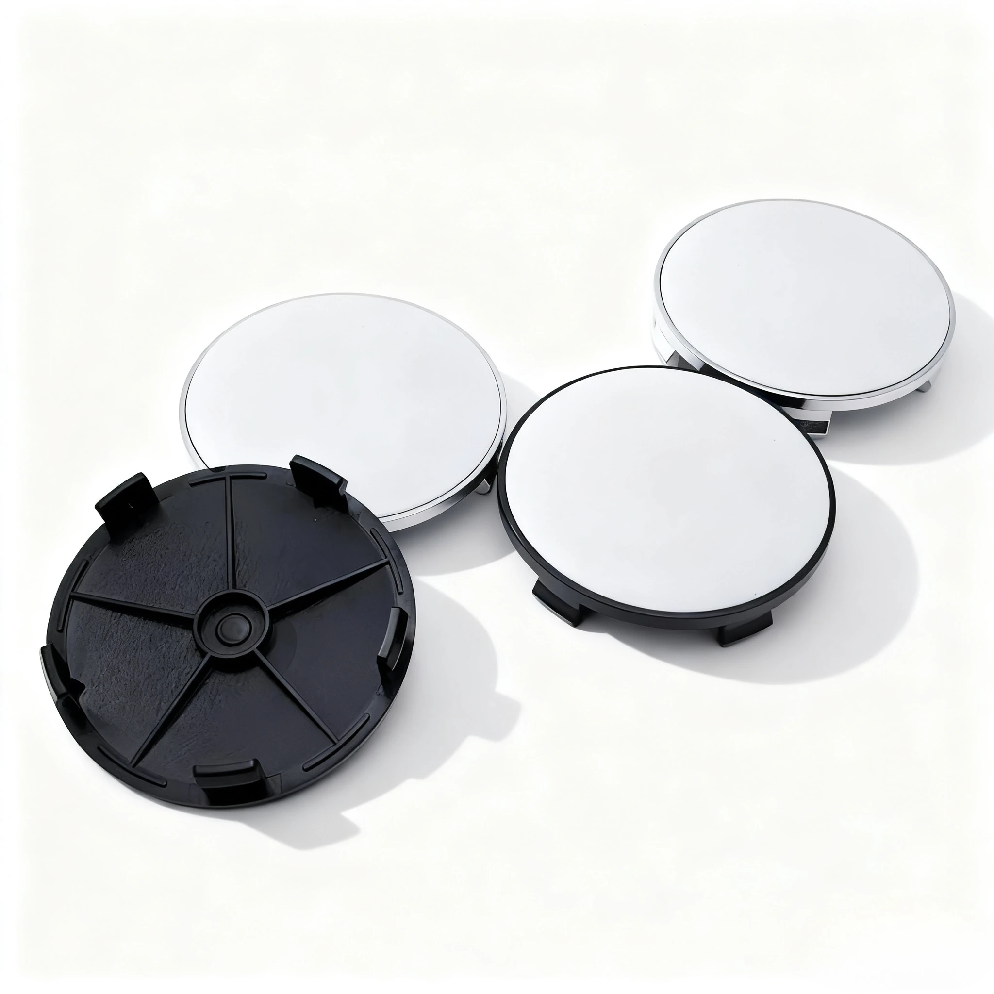 4 stücke Kein Logo Weiß Emblem Abzeichen Auto Radnabenkappen 68 MM 63 MM Räder Nabenkappe Felge Radkappen Abdeckung ersetzen Auto Styling Zubehör