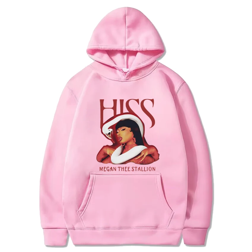 Panas Megan Thee Rapper Stallion Album Hiss Hoodie Hip Hop Pria Wanita vintage kasual streetwear pullover lengan panjang bulu domba Unisex