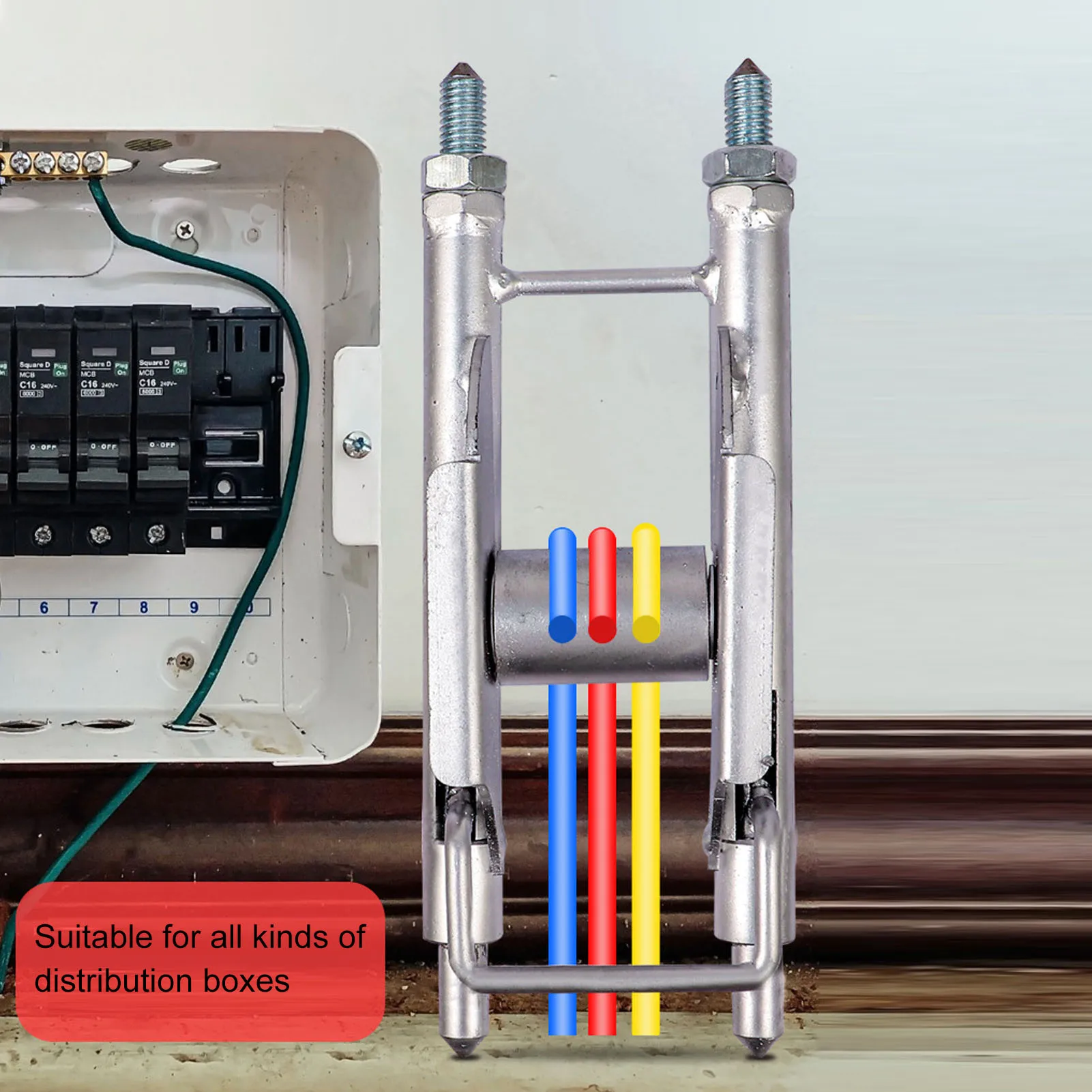 สาย Threading Aid 45 เหล็กความแข็งสูง Anti SLIP กล่องกระจาย Threading เครื่องมือสําหรับช่างไฟฟ้า Wire Threading Aid