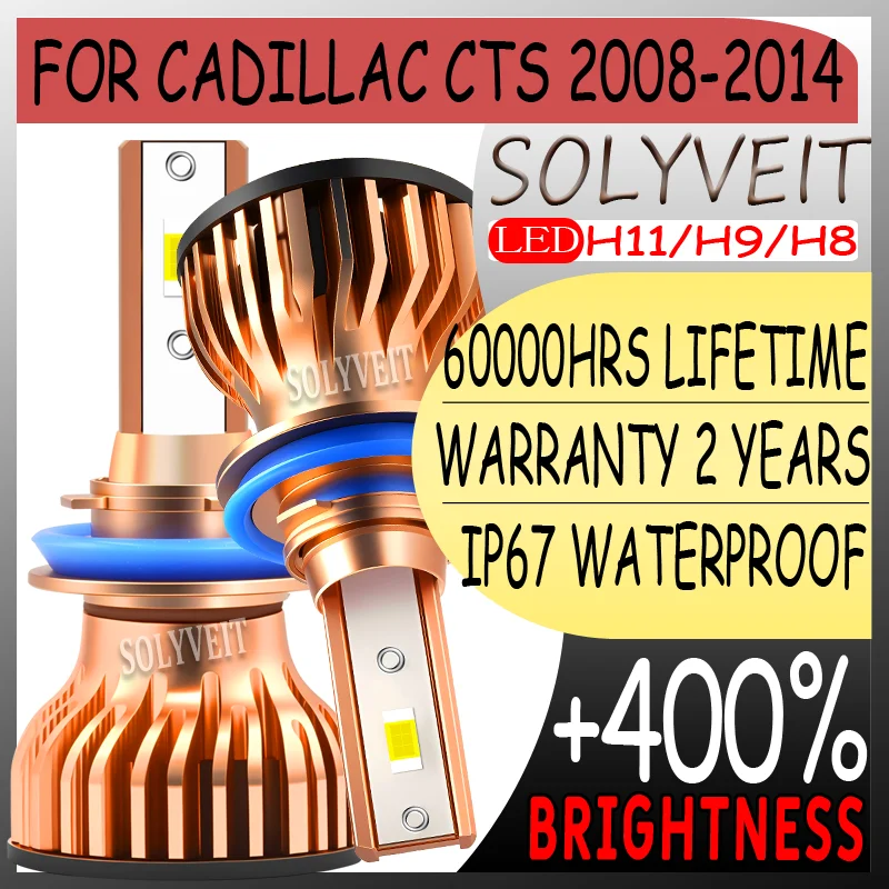 

Shockproof Reliable Night Driving Waterproof Design LED High/Low/Fog Light For Cadillac CTS 2008 2009 2010 2011 2012 2013 2014