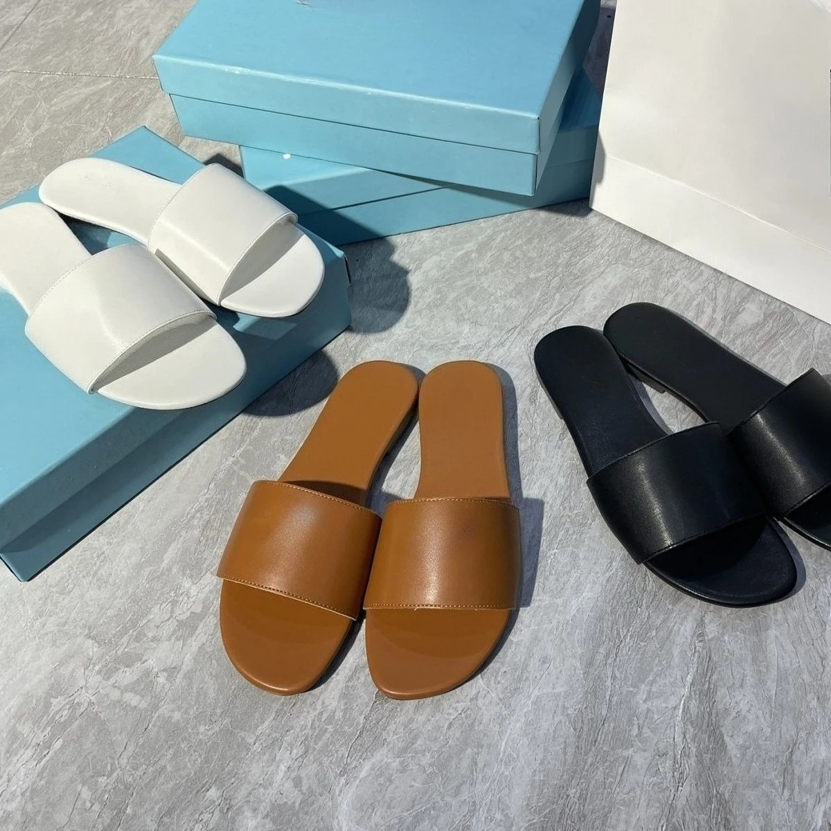 

Women's Non-Slip Flat Sandals, Fashion Durable One-Band Slides, Comfortable Outdoor Casual Slippers for Summer & Beach Wear