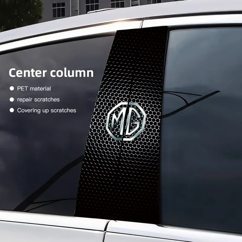 Car Emblem Center Pillar Sticker Auto Door B C Pillar Decor Cover For MG ZS HS MG3 MG4 EV MG5 MG6 MG7 Cyberster GT ONE