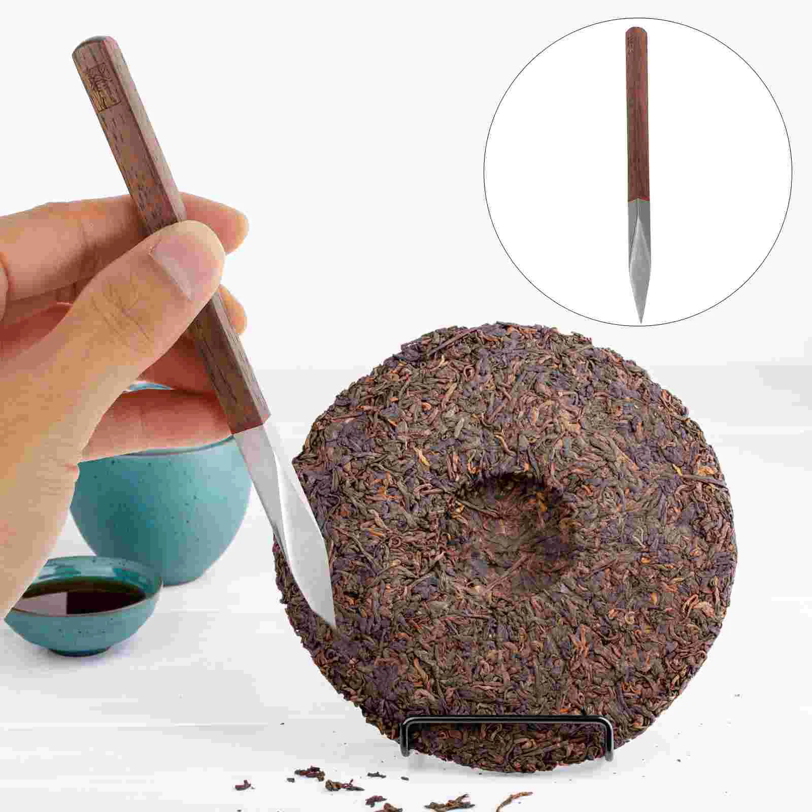 

Pu-erh Tea Cone Cake Opening Tool Knife Ware Accessories Brown Steel Culture Needle
