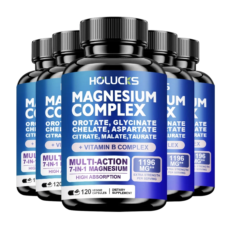 

High Absorption Magnesium Complex Capsules, Support Energy, Bone Strength, Restful Deep Sleep, Brain Health & Anxiety Relief