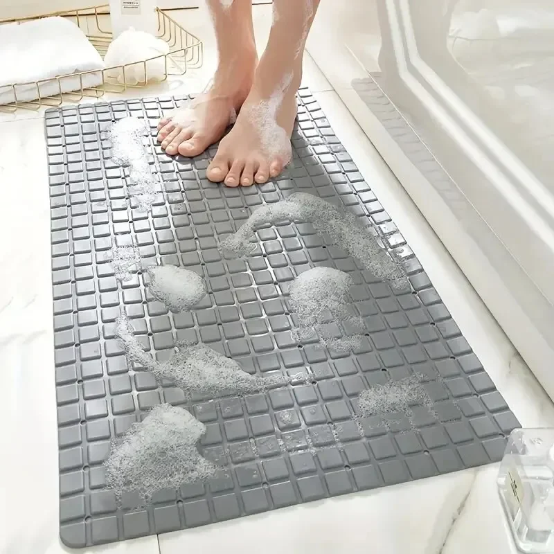 Premium Anti-Slip Bath Mat with Interlocking Design Multi-Surface Drainage Floor Mat for Bathroom/Kitchen/Pool Use