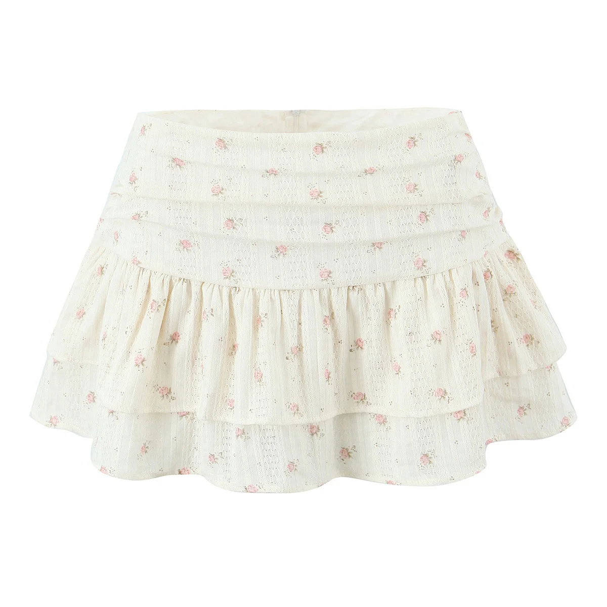 Pure Desire-Conjunto de media falda con cuello ter Floral, falda corta ajustada adeazante, prendas de vestir exteriores,...