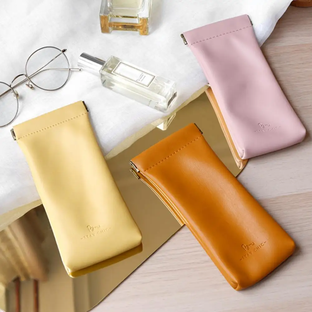 Useful Self-closing Bag  Anti-scratch Care Waterproof Glasses Case  Portable Glasses Protective Cover