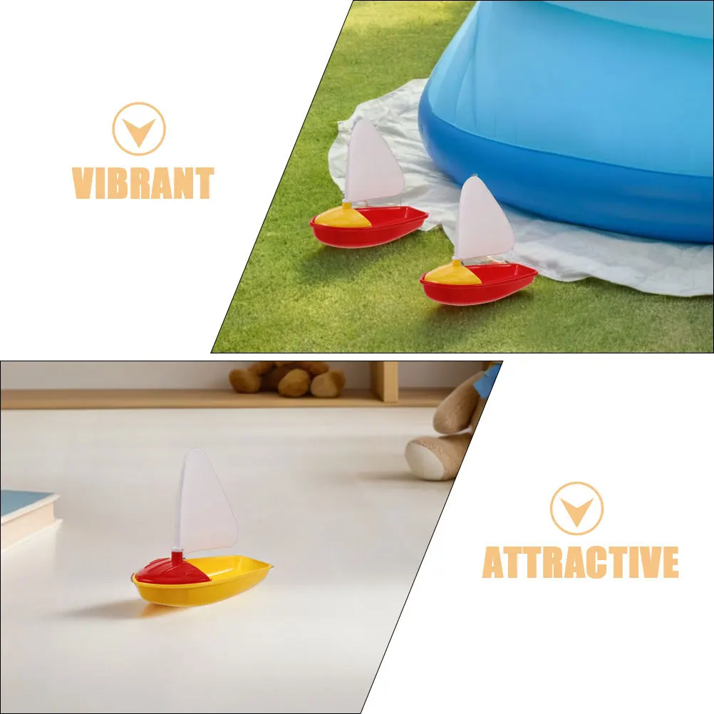 6 uds., veleros de embarcación para niños, barcos de juego de piscina de baño coloridos flotantes para niños, juguetes acuáticos divertidos de verano para niños