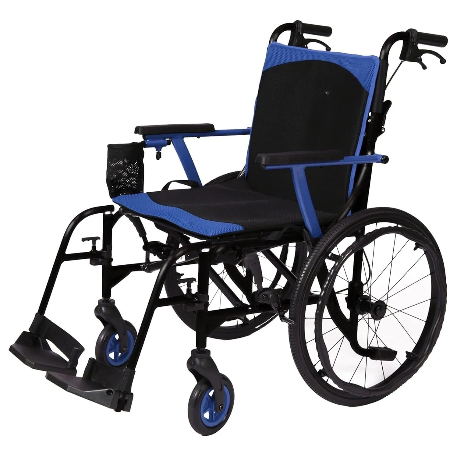 250 Lb Capacity Foldable Portable Manual Chair with Patterned Frame for Adults and Elderly Mobility, Custom