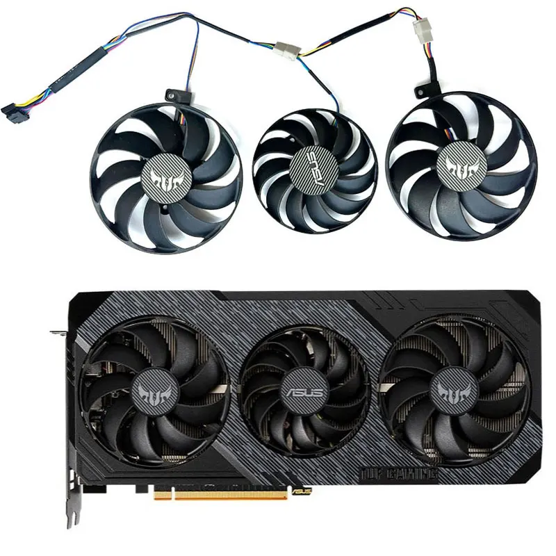 Новый сменный вентилятор для видеокарты ASUS Radeon RX5600 5700 5700XT 8 Гб TUF X3 EVO OC, 75 мм 90 мм, T129215SU