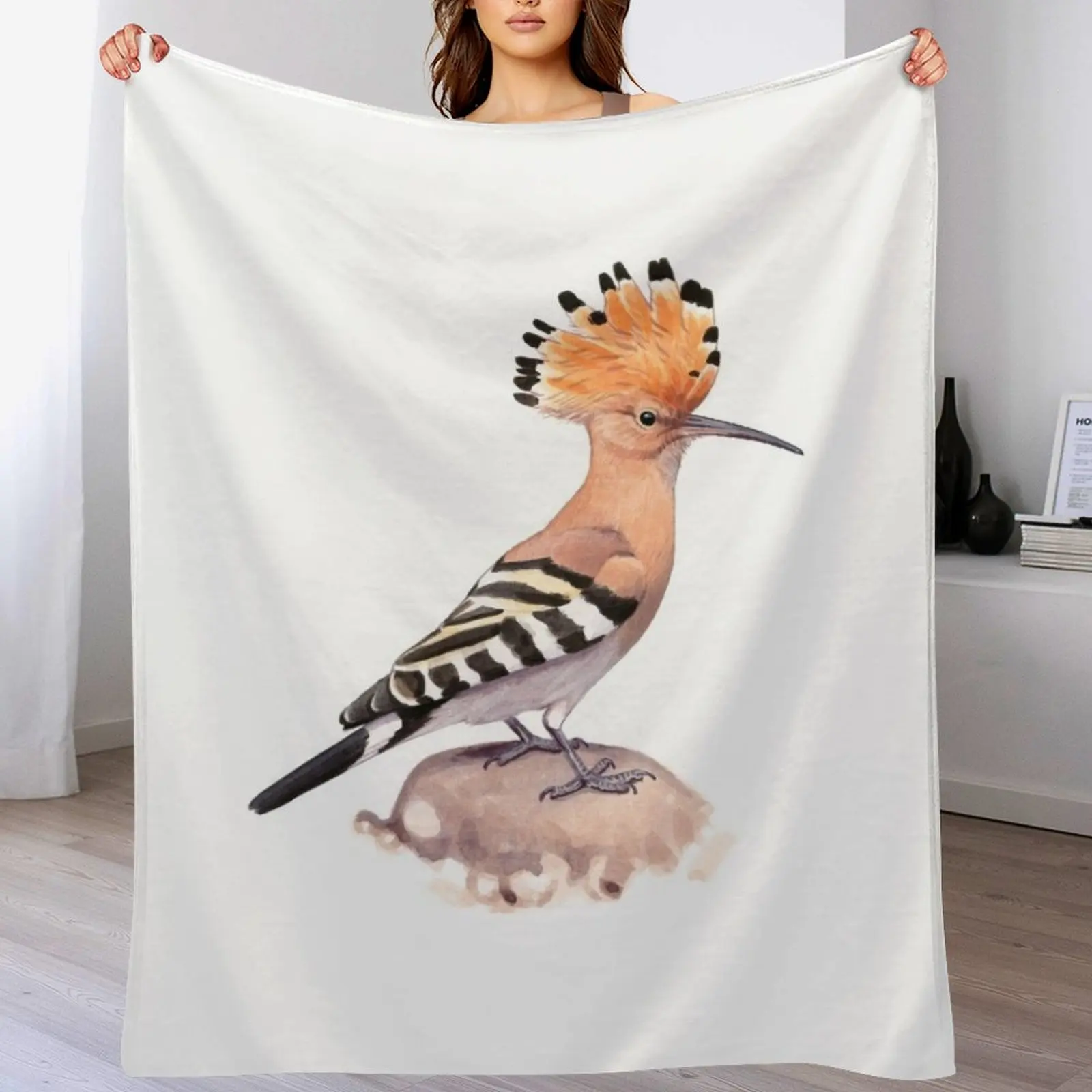 

Eurasian Hoopoe Throw Blanket Thermal Bed Bed Fashionable valentine gift ideas Blankets
